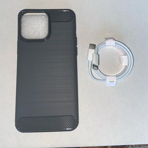 iPhone 13 pro max case and lighting charger
